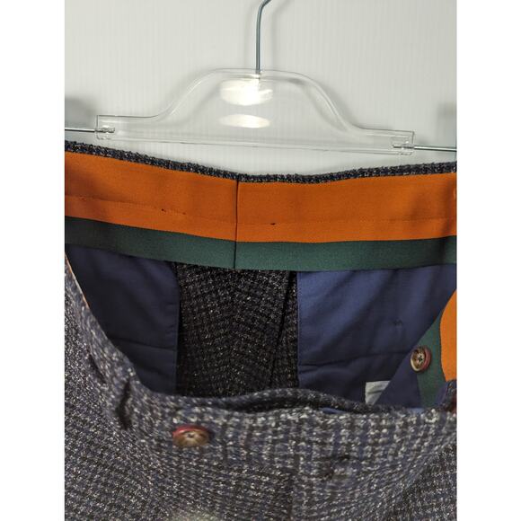 PT Torino Super 100’s Slim Fit Wool Silk Tweed Dress Pants Gray Black Italian 50 - Picture 11 of 14